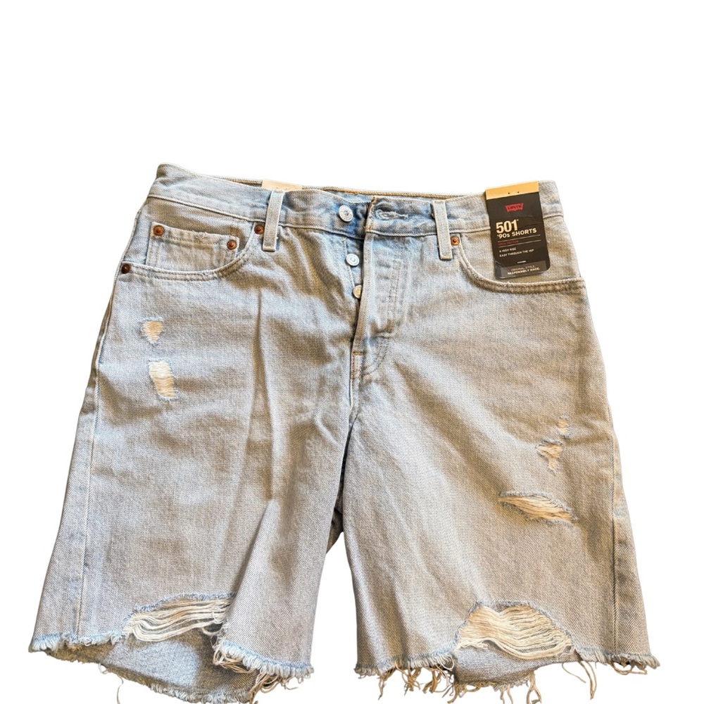 501 Levi's Women’s Light Blue Denim Shorts NWT